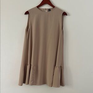 SHEIN Tan Sleeveless A-Line Dress
